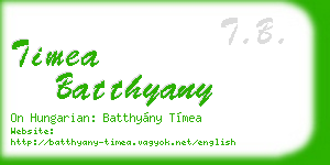 timea batthyany business card